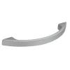 Poignée de meuble en zamac finition chrome mat e 128 mm avec vis incluses