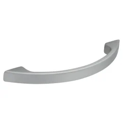 Poignée de meuble en zamac finition chrome mat e 128 mm avec vis incluses