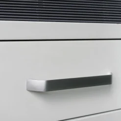 Poignée de meuble en zamac finition chrome mat e 160 mm avec vis incluses