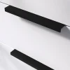 Poignée de meuble Incurvé GoodHome Skej aluminium mat noir l.152mm x l.19mm x H. 35mm entraxe 128mm