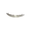 Poignée de meuble nœud Diss effet nickel satin gris l.124mm x l.18mm x H. 25mm entraxe 96mm