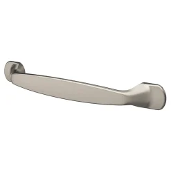 Poignée de meuble nœud GoodHome Govlin aluminium effet nickel satin gris l.164mm x l.20mm x H. 24mm entraxe 128mm