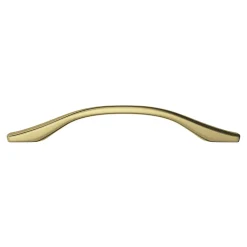 Poignée de meuble nœud GoodHome Ruis effet laiton doré l.169mm x l.10mm x H. 25mm entraxe 128mm