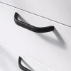Poignée de meuble nœud GoodHome Irvil aluminium mat noir l.110mm x l.12mm x H. 30mm entraxe 96mm
