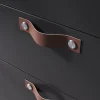 Poignée de meuble nœud GoodHome Hezo marron foncé l.12.3cm x h.2.4cm x p.2.1cm