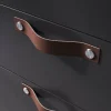 Poignée de meuble nœud GoodHome Hezo marron foncé l.15.3cm x h.2.4cm x p.2.5cm
