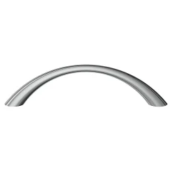 Poignée de meuble nœud GoodHome Primel effet chromé gris l.114mm x l.11mm x H. 27mm entraxe 96mm