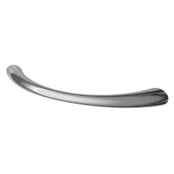 Poignée de meuble nœud GoodHome Primel effet chromé gris l.114mm x l.11mm x H. 27mm entraxe 96mm