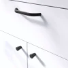 Poignée de meuble nœud GoodHome Irvil aluminium mat noir l.142mm x l.12mm x H. 30mm entraxe 128mm