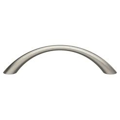 Poignée de meuble nœud GoodHome Primel effet nickel satin gris l.114mm x l.11mm x H. 27mm entraxe 96mm