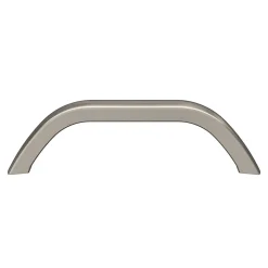 Poignée de meuble nœud GoodHome Irvil aluminium effet nickel satin gris l.110mm x l.12mm x H. 30mm entraxe 96mm
