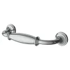 Poignée de meuble nœud GoodHome Ruis effet chromé gris l.116mm x l.20mm x H. 38mm entraxe 96mm