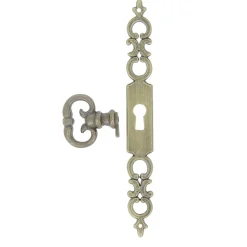Poignée de meuble Rohan effet laiton satin doré l.141mm x H. 16mm entraxe 128mm