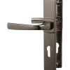 Poignée de porte d'entrée - Muze - Vachette - Diamant noir - Clé I - 195 mm