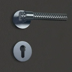Poignée de porte design à cylindre finition aspect noir mat Asteria - KATCHMEE