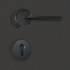 Poignée de porte design à cylindre finition aspect noir mat Alma - KATCHMEE