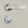 Poignée de porte design à condamnation finition aspect chrome mat Eva - KATCHMEE