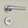 Poignée de porte design à condamnation finition aspect chrome brillant Grazia - KATCHMEE