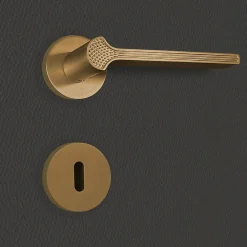 Poignée de porte design à clé finition aspect bronze Stella - KATCHMEE