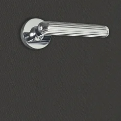 Poignée de porte design finition aspect chrome brillant Nelia - KATCHMEE