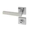 Poignée de porte d'intérieur Premium chrome aspect Textile opale à condamnation