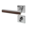 Poignée de porte d'intérieur Premium chrome aspect wenge à condamnation