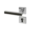 Poignée de porte d'intérieur Premium chrome Chêne Cendré à cylindre