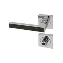 Poignée de porte d'intérieur Premium chrome Chêne Cendré à condamnation