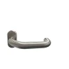Poignée de Porte "Germany" Klose besser Inox 316 sur Rosaces ovales + paire de rosaces étroites ovales trous cylindres Inox 316