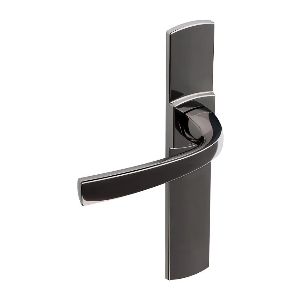 Poignée de porte intérieure - Muze - Vachette - Gris argent - Condamnation - 165 mm
