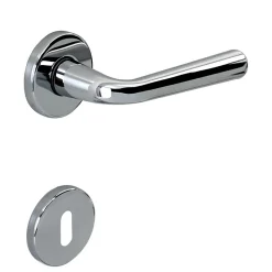 Poignée de porte intérieure sur rosaceZamac chrome brillant Avec ressort de rappel Hardwarexchange
