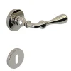 Poignée de porte intérieure sur rosaceZamac haute resistance nickel poli Avec ressort de rappel Hardwarexchange