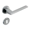 Poignée de porte intérieure sur rosace Zamac chrome brillant Avec ressort de rappel Hardwarexchange