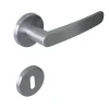 Poignée de porte intérieure sur rosace Zamac chrome satiné Avec ressort de rappel Hardwarexchange