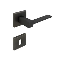 Poignée de porte intérieure sur rosaceZamac canon de fusil mat Avec ressort de rappel Hardwarexchange
