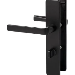Poignée de porte intérieure - Kaza - Vachette - Noir basalt - Condamnation - 195 mm