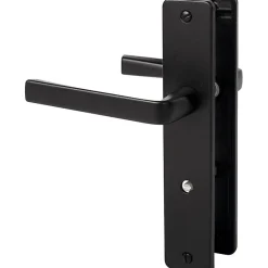 Poignée de porte intérieure - Kaza - Vachette - Noir basalt - Condamnation - 195 mm