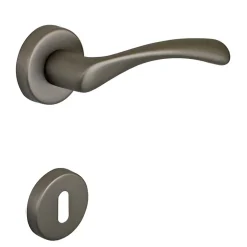Poignée de porte intérieure sur rosaceZamac nickel satiné mat Avec ressort de rappel Hardwarexchange
