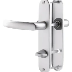 Poignée de porte intérieure - Budget - Vachette - Gris argent - Condamnation - 165 mm