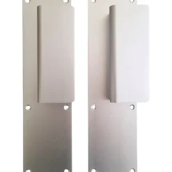 Poignée de porte palière - Duval - Gris argent - Bec de cane