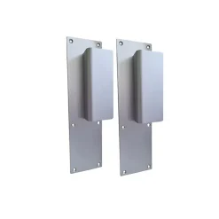 Poignée de porte palière - Duval - Gris argent - Bec de cane