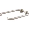 Poignée de porte sur rosace ronde inox - 320 mm - Bec de cane - EST.ZG 41 série Hopital - Normbau