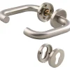 Poignée de porte sur rosace inox mat - Clé I - EsT.ZG 41 - Normbau