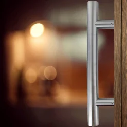 Poignée de tirage - Baton de maréchal - Inox 304 - Droit 90 degrés 500mm