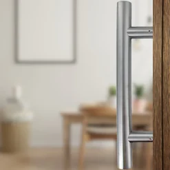 Poignée de tirage - Baton de maréchal - Inox 304 - Droit 90 degrés 800mm