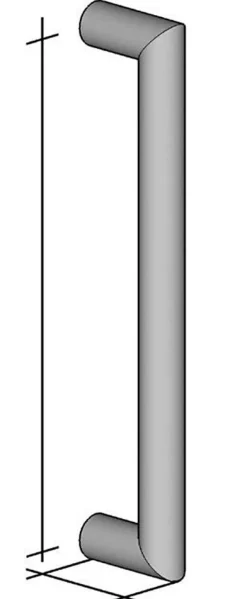 Poignée de tirage Diamètre 20 mm - Entraxe200 mm - INOX 304 satiné