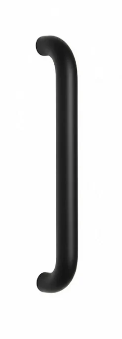 Poignée de tirage Diamètre 32 mm - Entraxe350 mm - INOX 304 Laqué RAL 9005 Noir Mat