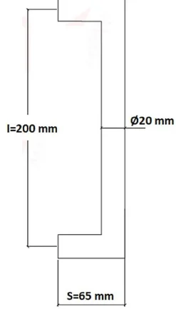 Poignée de tirage Diamètre 20 mm - Entraxe200 mm - INOX 304 Laqué RAL 9005 Noir Mat