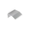 Poignée en aluminium avec finition anodisée mate, dimensions: 40x18x39mm et inserts: 16mm-