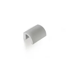 Poignée en aluminium avec finition anodisée mat, dimensions: 46x27x30mm et inserts: 32mm-